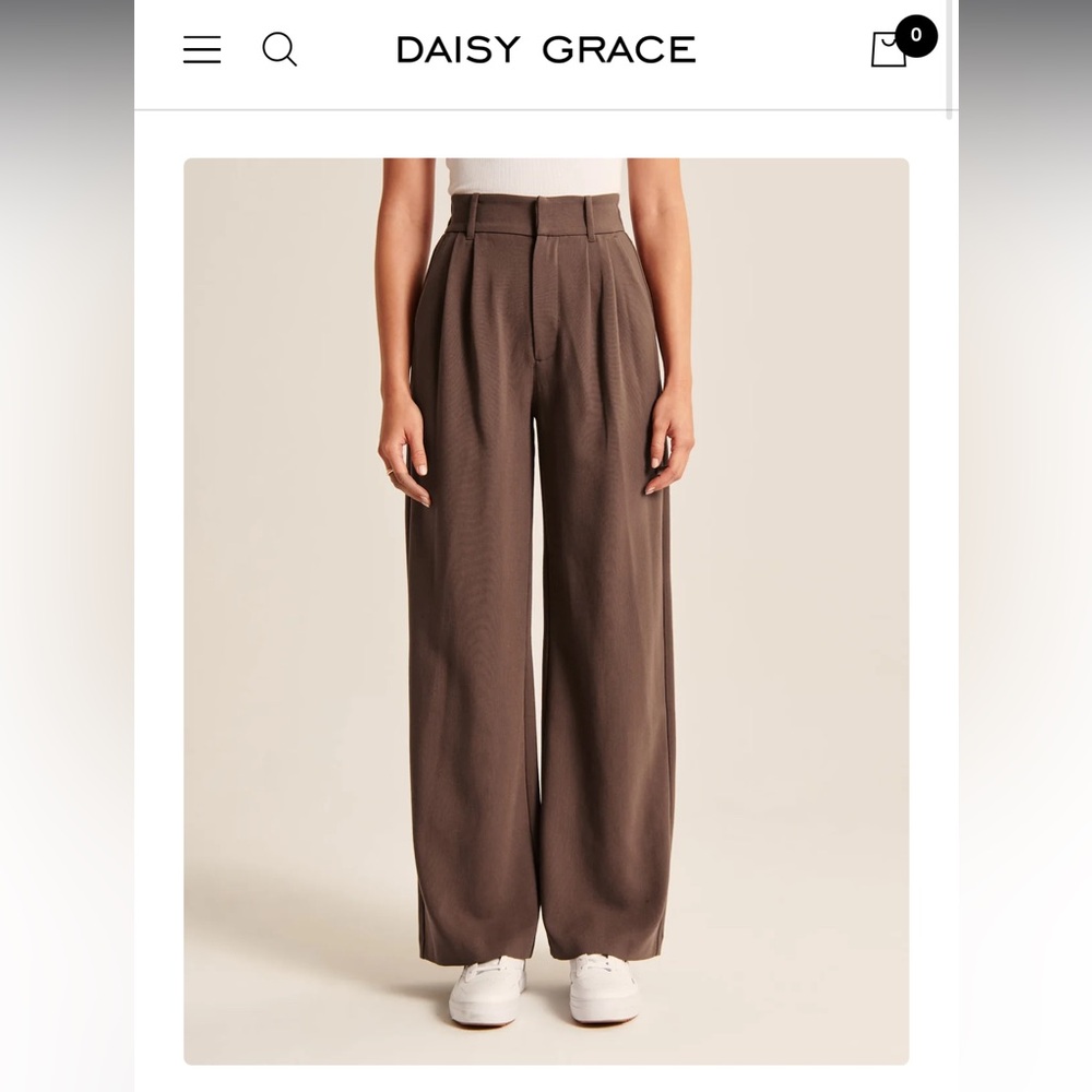 Daisy Grace Mocha Wide-Leg Trousers